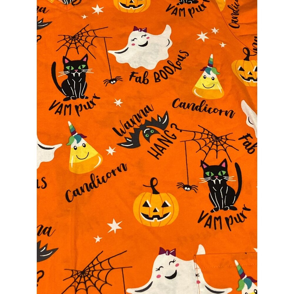 Scrubstar Halloween Themed Scrub Top XL